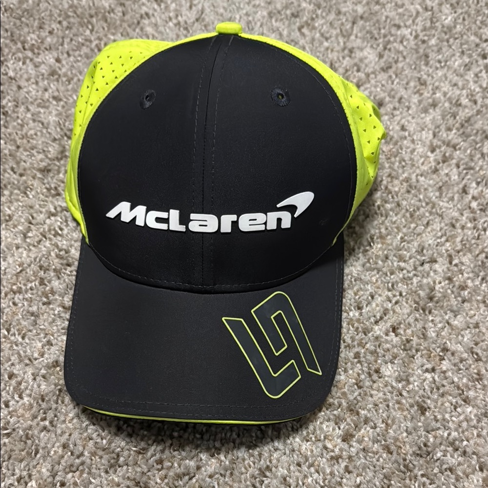 McLaren Black and Neon Yellow Cap